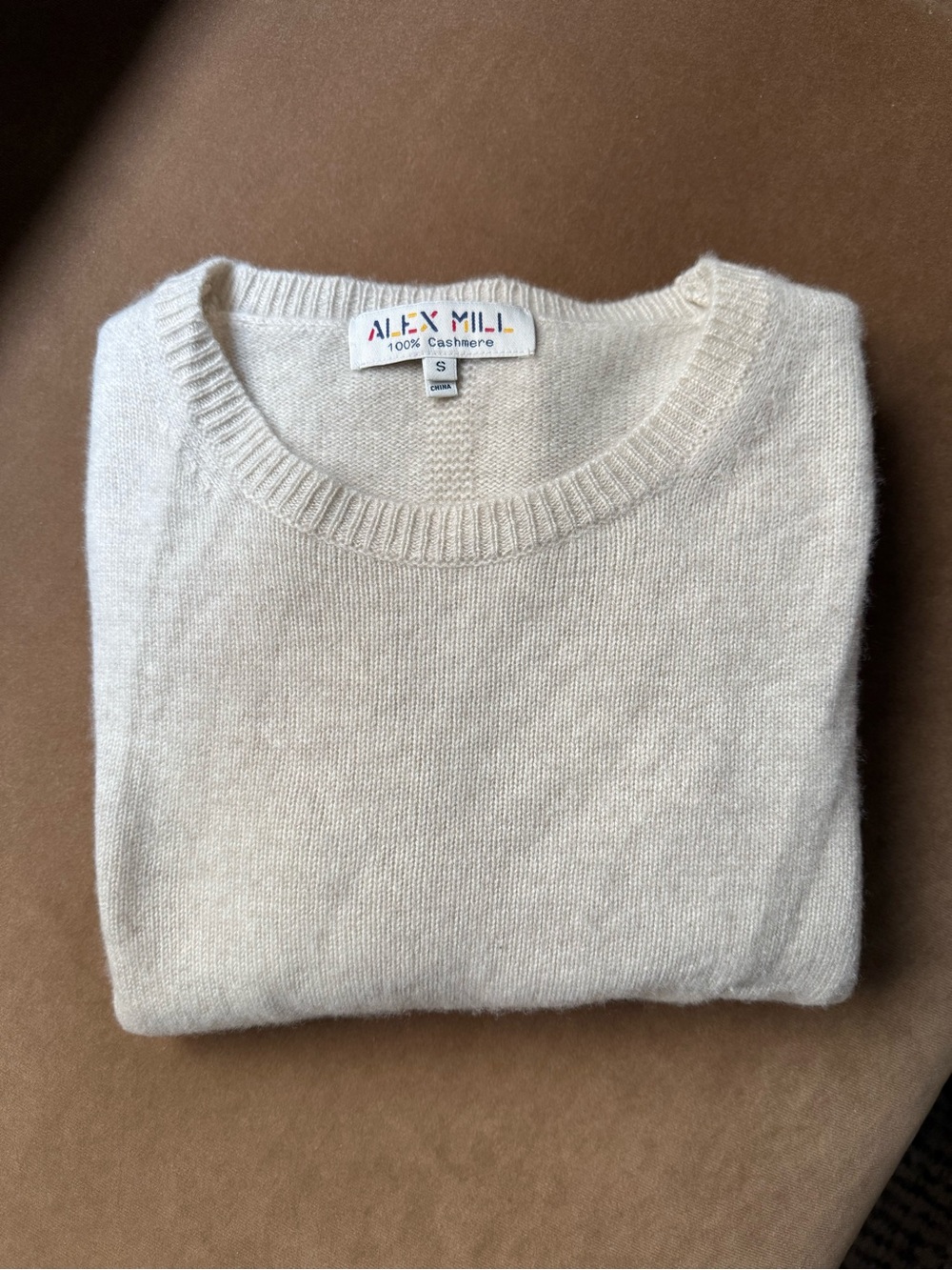 Alex Mill 100% Cashmere Lana Sweater in
Heather Ecru